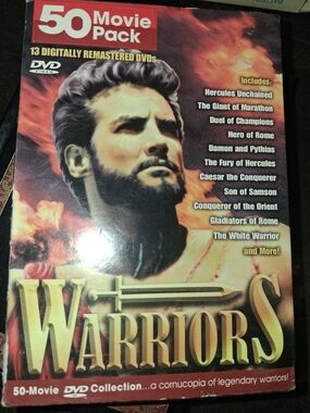 50 Movie Pack Warriors DVD Collection - Bold Red & Gold Artwork